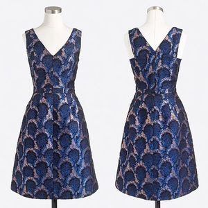 J Crew Peacock Jacquard Dress - Size 00
